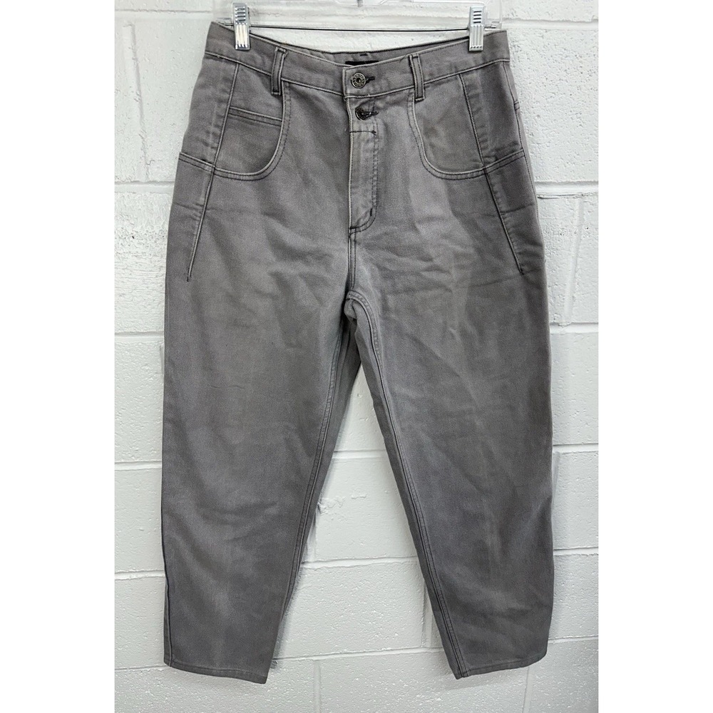 Vtg 90's Guess Jeans Grey Button Zip Fly Relaxed Tapered Baggy USA 38075 / 30x30